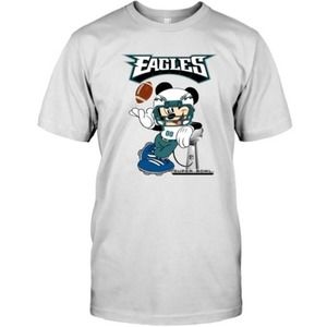 NFL Philadelphia Eagles Mickey Mouse Disney Super Bowl Football T Shirt
